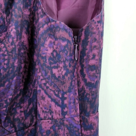 Lands End Silk Blend Paisley Print Dress Size 2 - Picture 5 of 9